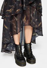 Ember Chiffon Ruffle Maxirock