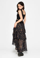 Ember Chiffon Ruffle Maxirock