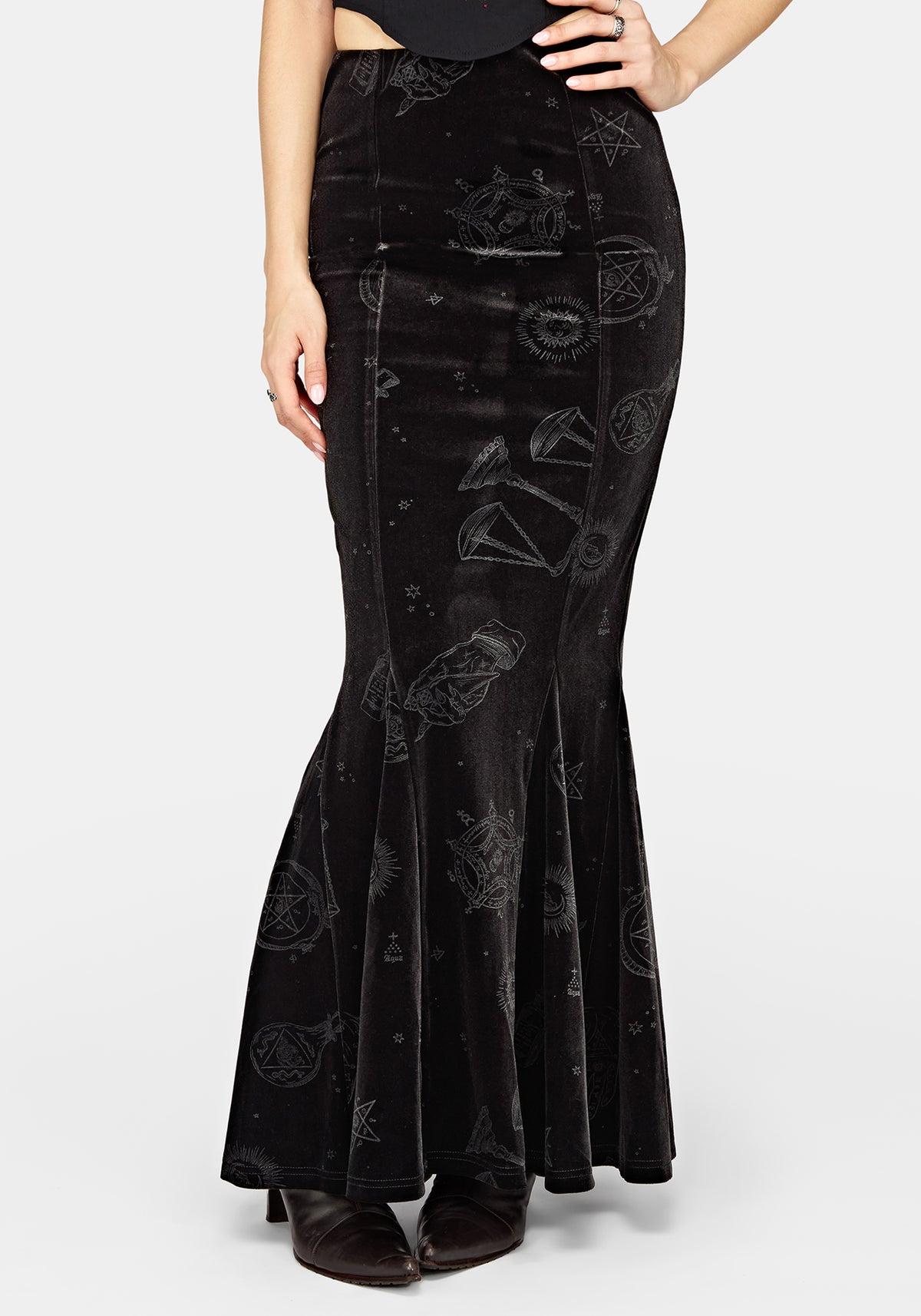 Orin Velour Maxi Skirt