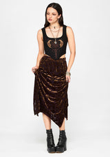 Sienna Devore Hanky Hem Midaxi Skirt