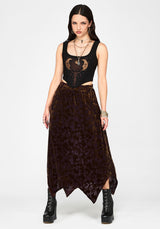 Sienna Devore Hanky Hem Midaxi Skirt