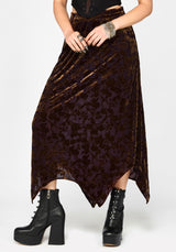 Sienna Devore Hanky Hem Midaxi Skirt
