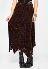 Sienna Devore Hanky Hem Midaxi Skirt