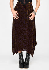 Sienna Devore Hanky Hem Midaxi Skirt