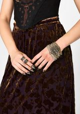 Sienna Devore Hanky Hem Midaxi Skirt