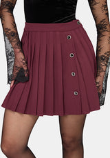 Moonage Mini Skirt  - Burgundy