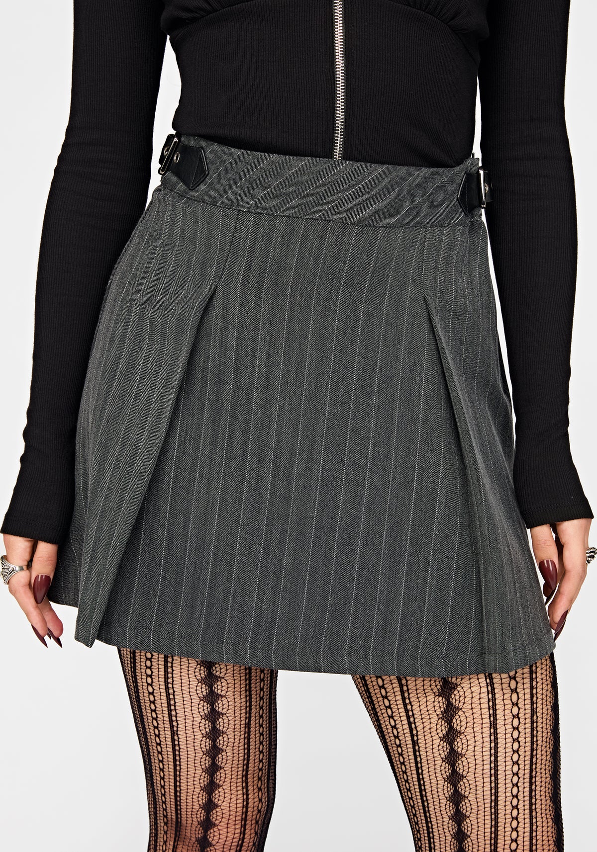 Nightingale Pinstripe Mini Skirt