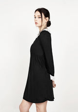 Gloaming Spitze Kragen Leinen Kleid