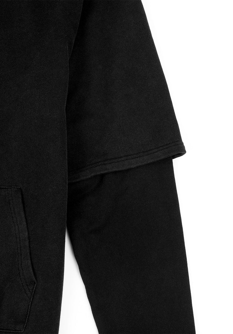 Spike Face Cowl Washed Kapuzensweatshirt