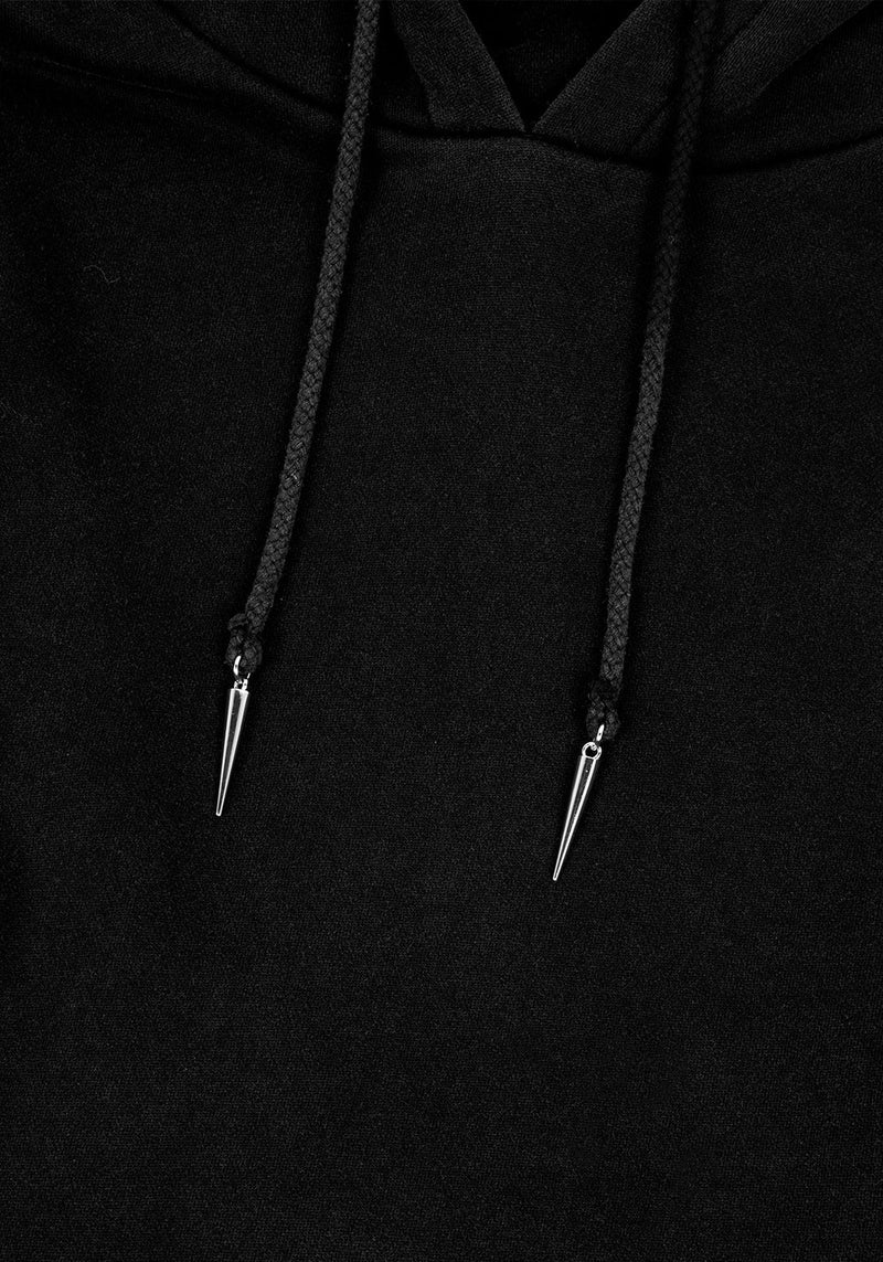 Spike Face Cowl Washed Kapuzensweatshirt