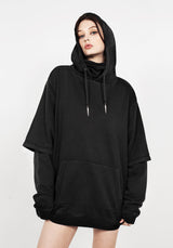 Spike Face Cowl Washed Kapuzensweatshirt