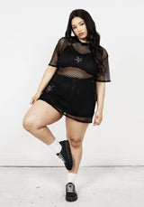 Binding Weit Mesh Oversize T-Shirt