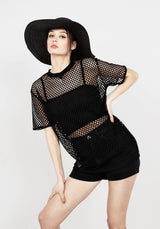 Binding Weit Mesh Oversize T-Shirt