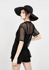 Binding Weit Mesh Oversize T-Shirt