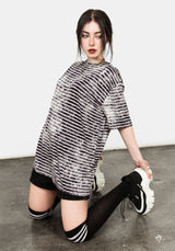 Nebel Streifen Oversize T-Shirt