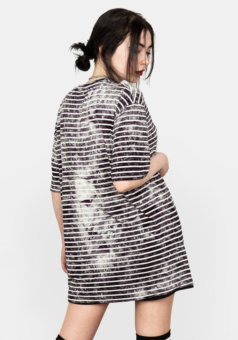 Nebel Streifen Oversize T-Shirt