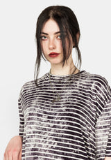 Nebel Streifen Oversize T-Shirt