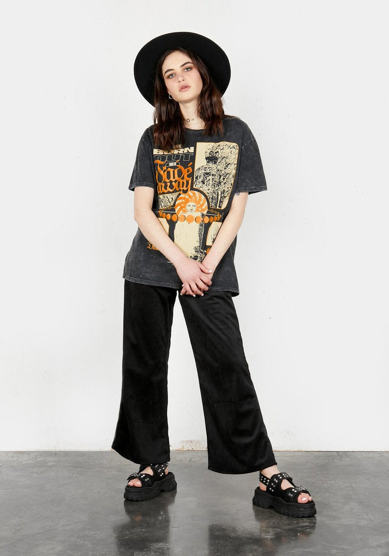 Burn Raus Vintage Waschen T-Shirt
