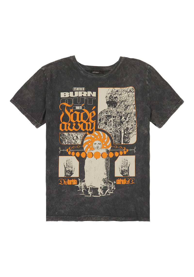 Burn Raus Vintage Waschen T-Shirt