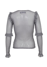 MOURNING Rüsche Top GHOST Grau