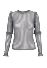 MOURNING Rüsche Top GHOST Grau