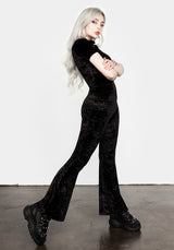 Foxy Reißverschluss Hoch Velours Ausgestellt Overall