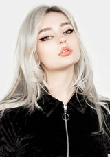 Foxy Reißverschluss Hoch Velours Ausgestellt Overall