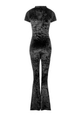 Foxy Reißverschluss Hoch Velours Ausgestellt Overall