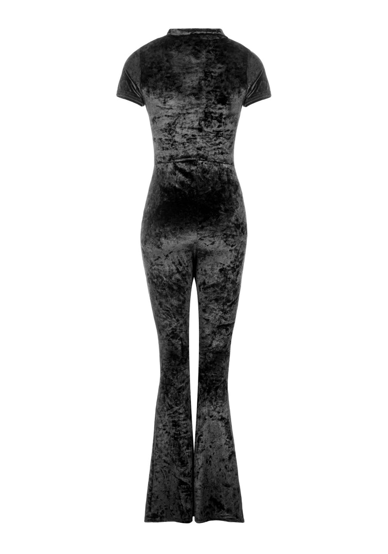 Foxy Reißverschluss Hoch Velours Ausgestellt Overall