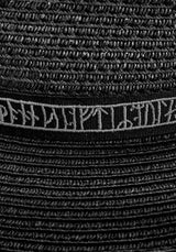 RUNE EMBROIDERY BOATER HAT