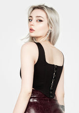 VINCI Kunst- Leder Korsett Top