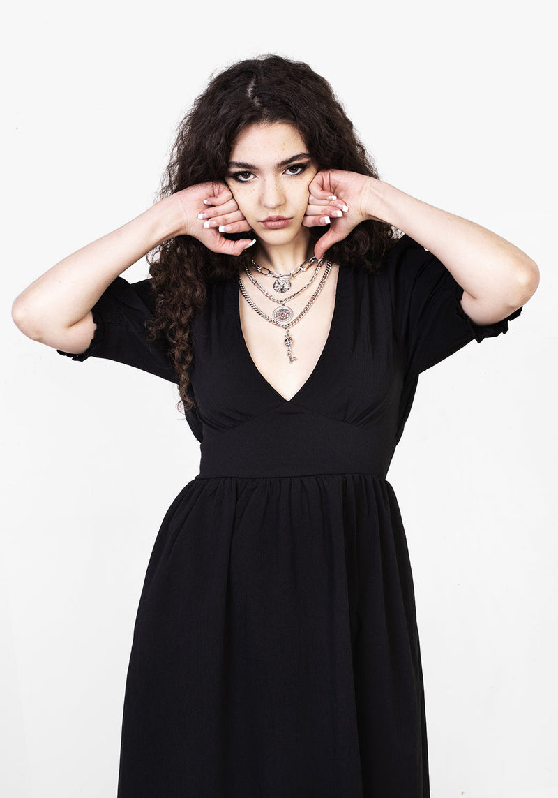 Divination Strukturiert Midi Kleid
