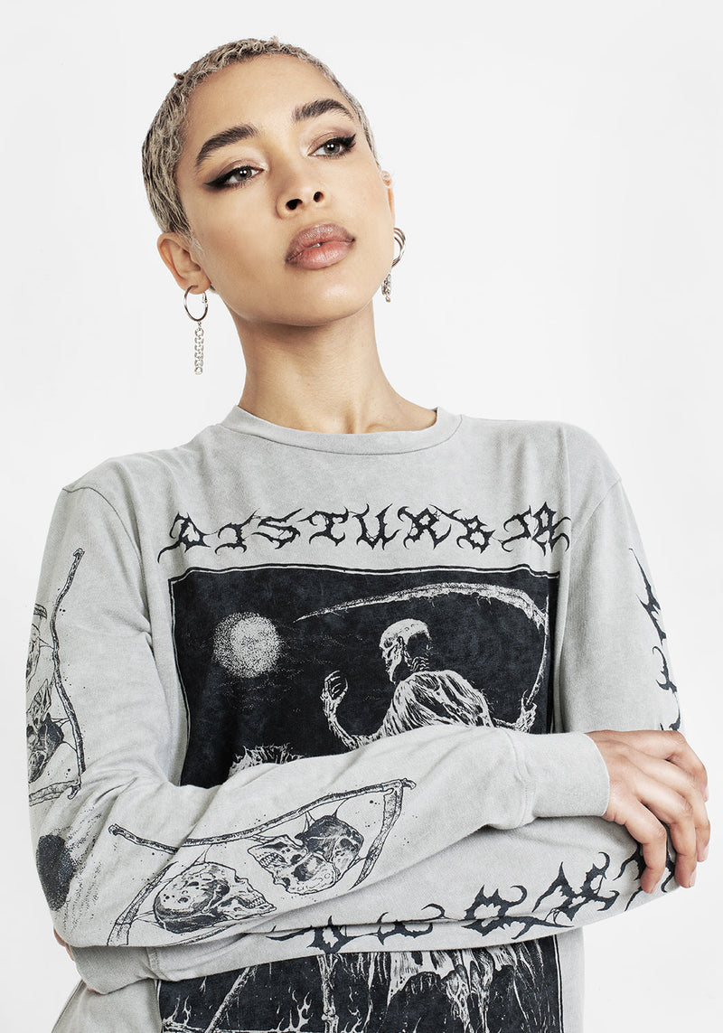 Thanatos Lang Ärmel T Hemd