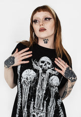Xenomort Kurz Ärmel T Hemd Kleid