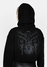 GABHAR Reißverschluss Hoch Kurz Kapuzensweatshirt
