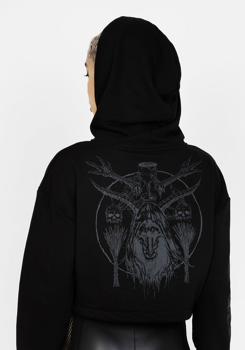 GABHAR Reißverschluss Hoch Kurz Kapuzensweatshirt