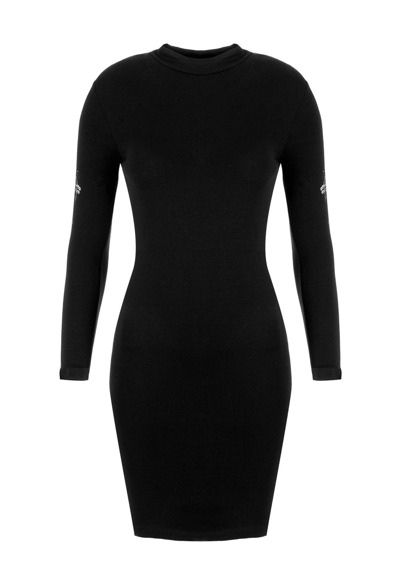 SKULTRO MOCK NECK BODYCON DRESS