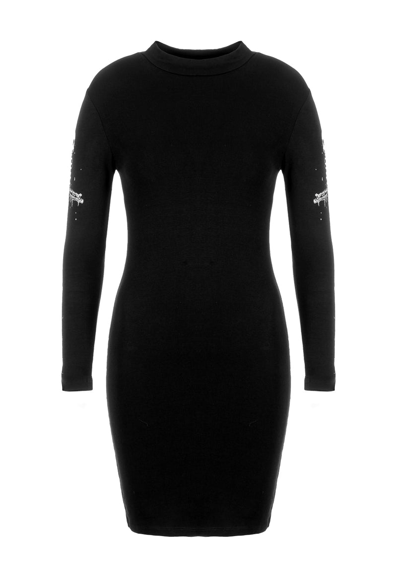SKULTRO MOCK NECK BODYCON DRESS