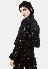 Celestial Bestickt Denim Jacke