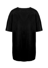Perception Schwarz Garment Washed Oversize T-Shirt Kleid