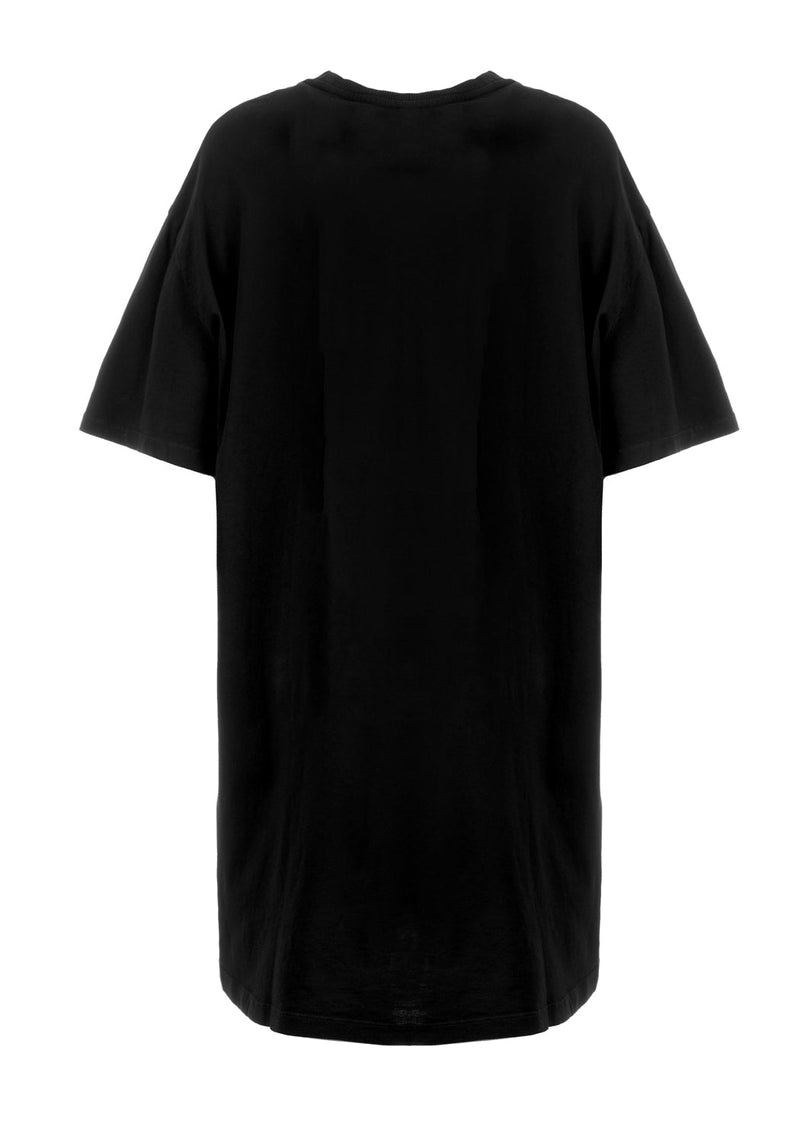 Goblins Schwarz Garment Washed Oversize T-Shirt Kleid