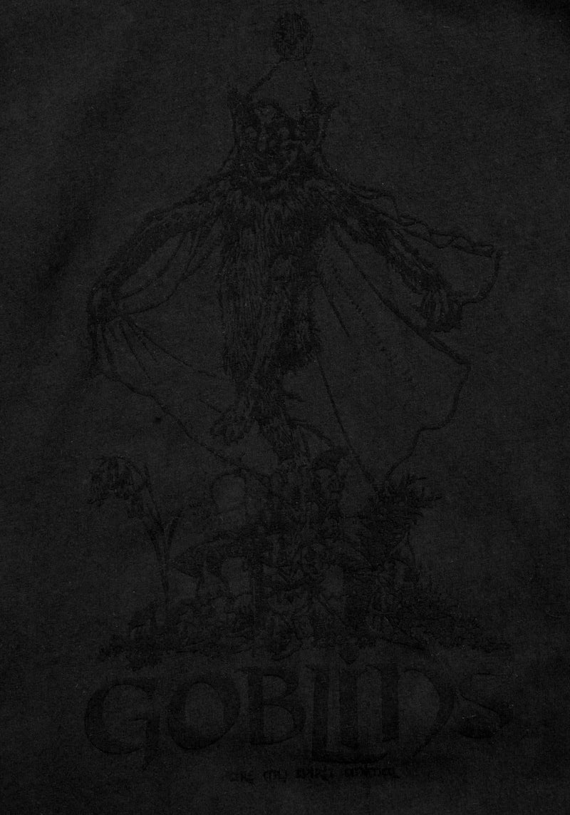 Goblins Schwarz Garment Washed Oversize T-Shirt Kleid