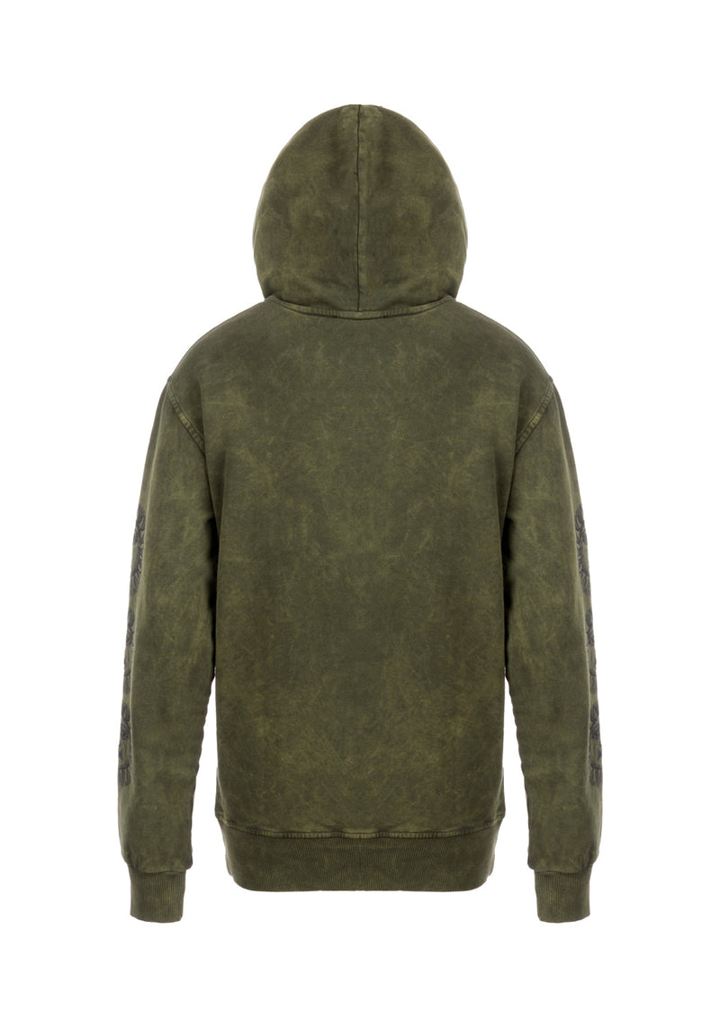 Sabbat and Sun Green Acid Wash Pullover Hoody