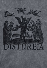 Devil Grau Säure Waschen Pullover Kapuzensweatshirt