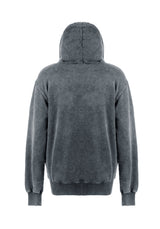 Devil Grau Säure Waschen Pullover Kapuzensweatshirt