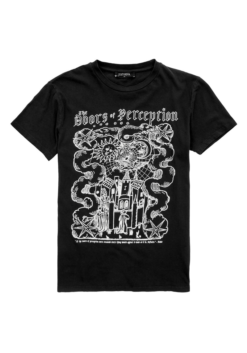 Perception Schwarz Garment Washed T-Shirt