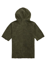 Goblins Grün Säure Waschen Kurz Mit Ärmeln Kapuzensweatshirt