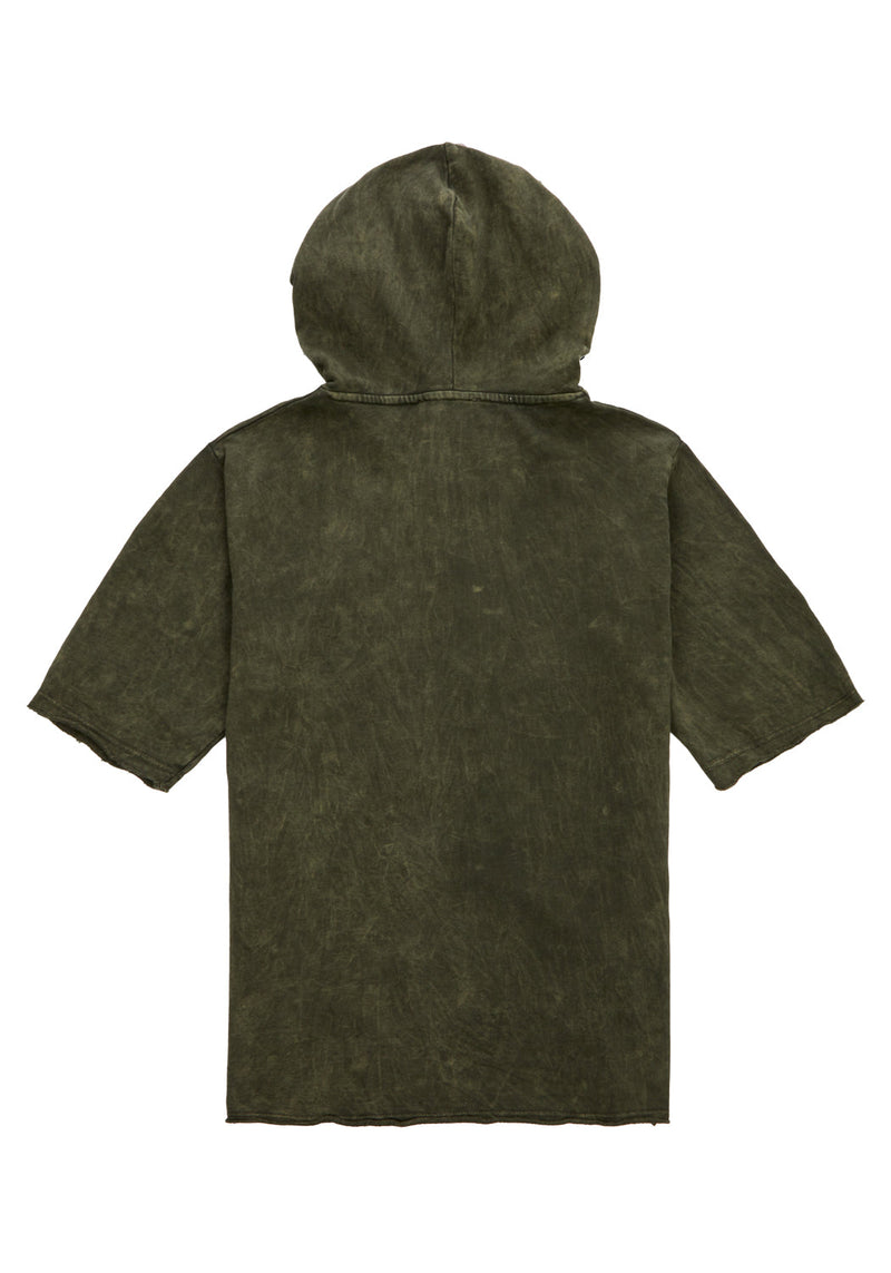 Goblins Grün Säure Waschen Kurz Mit Ärmeln Kapuzensweatshirt