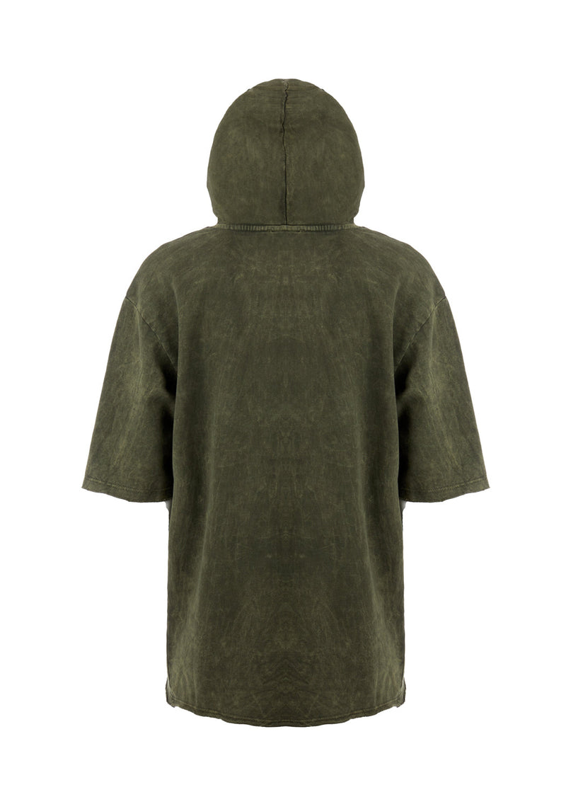 Goblins Grün Säure Waschen Kurz Mit Ärmeln Kapuzensweatshirt
