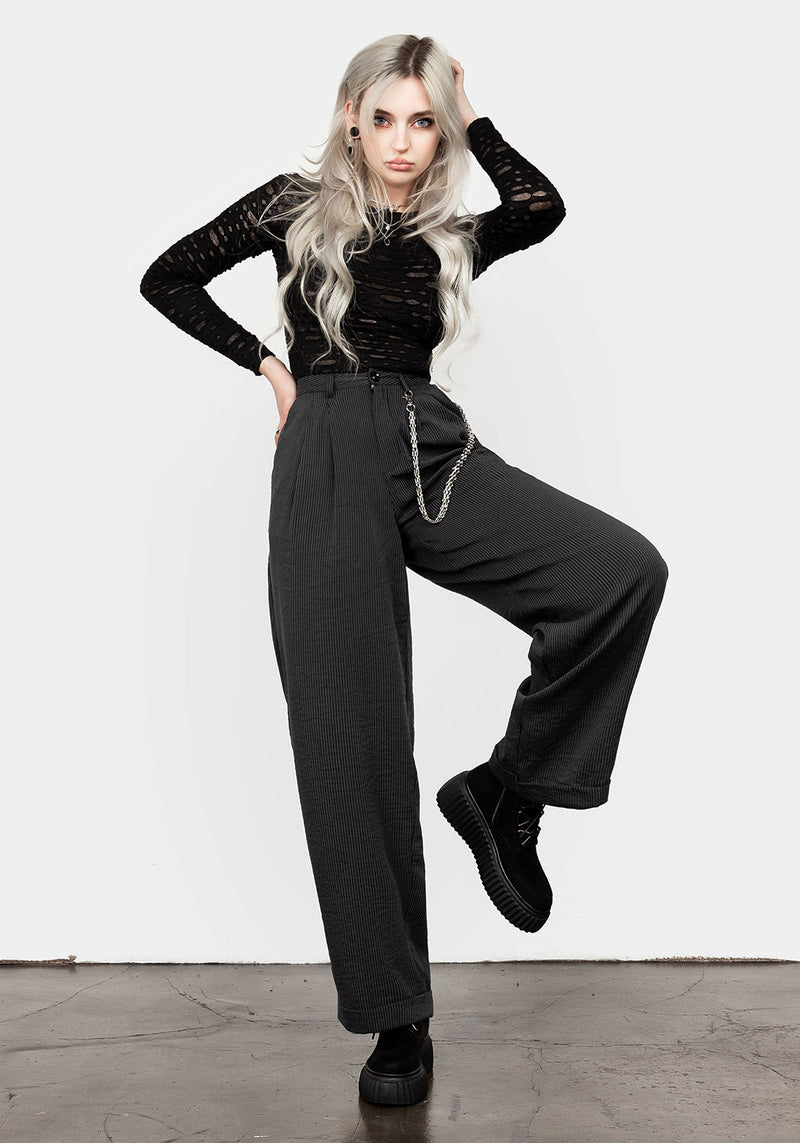 Dandy Gestreift Hosen Mit Kette